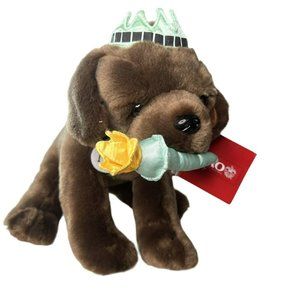 FAO Schwarz Plush Lab Puppy Labrador Dog Stuffed Animal NY Prince Statue Liberty